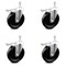 Service Caster 6 Inch Phenolic Swivel 3/8 Inch Threaded Stem Caster Set with Total Lock Brake SCC-TSTTL20S615-PHR-381615-4 - alternate 1